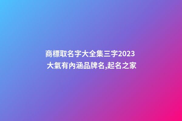 商標取名字大全集三字2023 大氣有內涵品牌名,起名之家-第1張-商標起名-玄機派